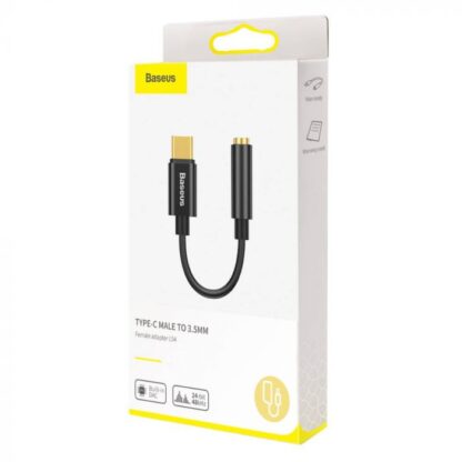 Baseus Konverter L54 Typ-C Stecker auf 3,5mm Buchse Adapter Schwarz (CATL54-01)