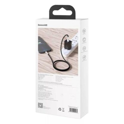 Baseus Type-C - Lightning Cafule Serie Metall-Datenkabel PD 20W 2m Schwarz (CATLJK-B01) - Image 2