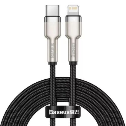 Baseus Type-C - Lightning Cafule Serie Metall-Datenkabel PD 20W 2m Schwarz (CATLJK-B01) - Image 3