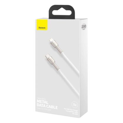Baseus Type-C - Lightning Cafule Series Metal-Datenkabel PD 20W 2m Weiß (CATLJK-B02)