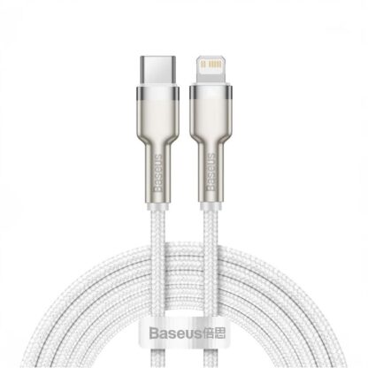 Baseus Type-C - Lightning Cafule Series Metal-Datenkabel PD 20W 2m Weiß (CATLJK-B02) - Image 2