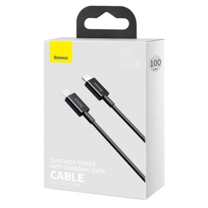 Baseus Type-C - Lightning Superior Series Schnellladedatenkabel PD 20W 1m Schwarz (CATLYS-A01)