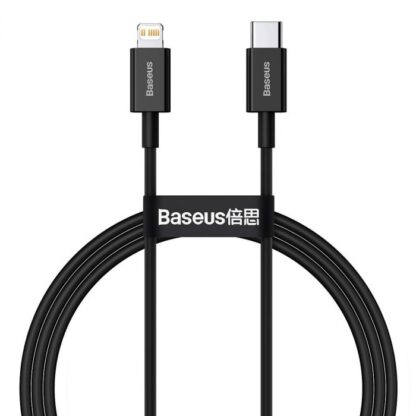 Baseus Type-C - Lightning Superior Series Schnellladedatenkabel PD 20W 1m Schwarz (CATLYS-A01) - Image 2