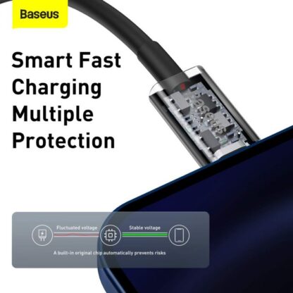 Baseus Type-C - Lightning Superior Series Schnellladedatenkabel PD 20W 1m Schwarz (CATLYS-A01) - Image 6