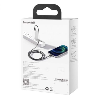 Baseus Type-C - Lightning Superior Series Schnellladedatenkabel PD 20W 1m Schwarz (CATLYS-A01) - Image 11