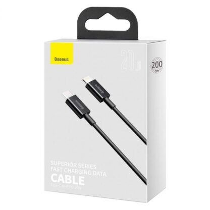 Baseus Typ-C - Lightning Superior Series Schnellladedatenkabel PD 20W 2m Schwarz (CATLYS-C01)