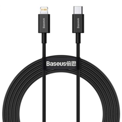 Baseus Typ-C - Lightning Superior Series Schnellladedatenkabel PD 20W 2m Schwarz (CATLYS-C01) - Image 2