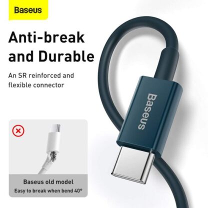 Baseus Typ-C - Lightning Superior Series Schnellladedatenkabel PD 20W 2m Blau (CATLYS-C03) - Image 4
