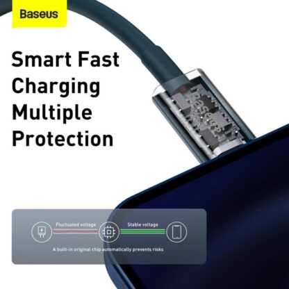 Baseus Typ-C - Lightning Superior Series Schnellladedatenkabel PD 20W 2m Blau (CATLYS-C03) - Image 6