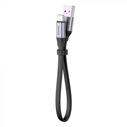 Baseus Type-C Einfaches HW Schnelllade-Ladekabel 40W 5A 23cm Grau (CATMBJ-BG1) - Image 3