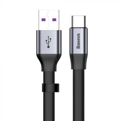 Baseus Type-C Einfaches HW Schnelllade-Ladekabel 40W 5A 23cm Grau (CATMBJ-BG1) - Image 4