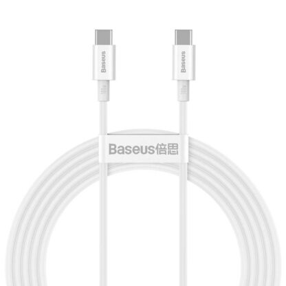 Baseus Type-C - Type-C Superior Kabel Schnellladung / Power Delivery / FCP 100W 5A 20V 2m Weiß (CATYS-C02) - Image 4