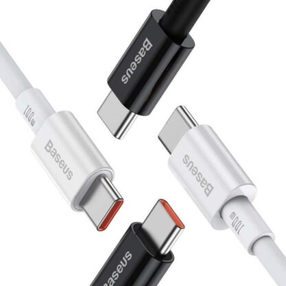 Baseus Type-C - Type-C Superior Kabel Schnellladung / Power Delivery / FCP 100W 5A 20V 2m Weiß (CATYS-C02) - Image 12