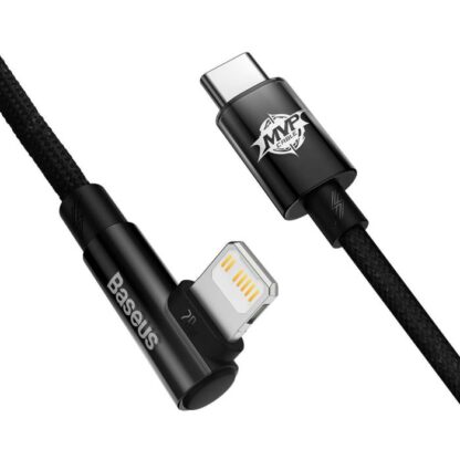 Baseus Typ-C - Lightning MVP 2 Ellbogenförmiges Schnellladedatenkabel 20W 1m Schwarz (CAVP000201) - Image 11