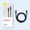 Baseus Type-C zu Type-C Tungsten Gold Series Kabel 480Mb/s, 240W, 1m, Schwarz (CAWJ040001)