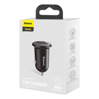 Baseus Auto-Ladegerät Grain Pro Dual USB 4.8A Schwarz (CCALLP-01)