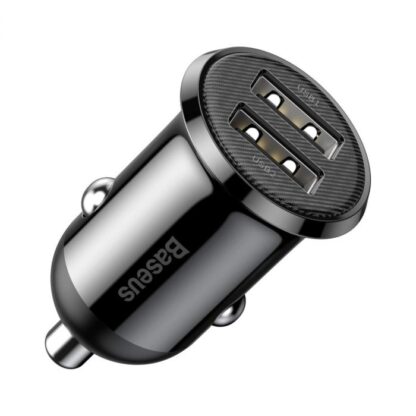Baseus Auto-Ladegerät Grain Pro Dual USB 4.8A Schwarz (CCALLP-01) - Image 4