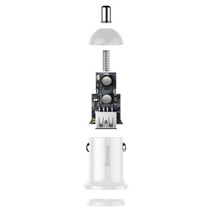 Baseus Autoladegerät Grain Pro Dual USB 4.8A Weiß (CCALLP-02) - Image 5
