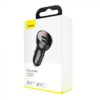 Baseus Auto-Ladegerät Digitalanzeige Dual USB 4,8A 24W Grau (CCBX-0G)