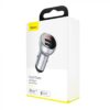 Baseus Autoladegerät Digitalanzeige Dual USB 4.8A 24W Silber (CCBX-0S)