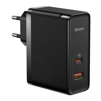 Baseus Reise-Ladegerät GaN5 Pro Schnellladegerät C+U, PD3.0, QC4.0 +, AFC, 100W EU Schwarz (CCGP090201) - Image 4