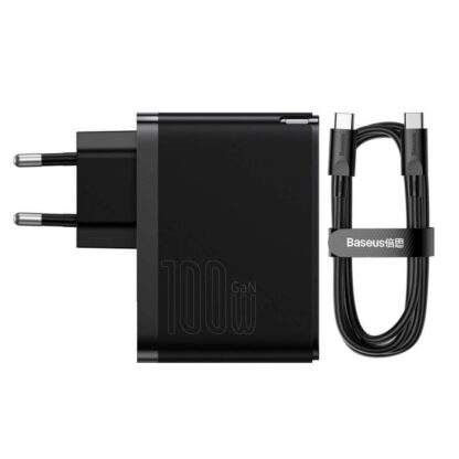 Baseus Reise-Ladegerät GaN5 Pro Schnellladegerät C+U, PD3.0, QC4.0 +, AFC, 100W EU Schwarz (CCGP090201) - Image 22