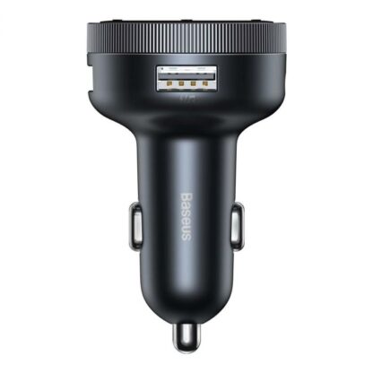 Baseus Kfz-Ladegerät Bluetooth FM Transmitter Car Enjoy mit LED-Anzeige Kabellos U+U+3,5mm Audio+TF MP3 Ladegerät BT 5.0, 3.4A Schwarz (CCLH-01). - Image 3