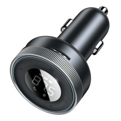 Baseus Kfz-Ladegerät Bluetooth FM Transmitter Car Enjoy mit LED-Anzeige Kabellos U+U+3,5mm Audio+TF MP3 Ladegerät BT 5.0, 3.4A Schwarz (CCLH-01). - Image 6