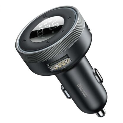 Baseus Kfz-Ladegerät Bluetooth FM Transmitter Car Enjoy mit LED-Anzeige Kabellos U+U+3,5mm Audio+TF MP3 Ladegerät BT 5.0, 3.4A Schwarz (CCLH-01). - Image 10