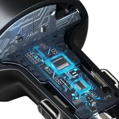 Baseus Kfz-Ladegerät Bluetooth FM Transmitter Car Enjoy mit LED-Anzeige Kabellos U+U+3,5mm Audio+TF MP3 Ladegerät BT 5.0, 3.4A Schwarz (CCLH-01). - Image 11