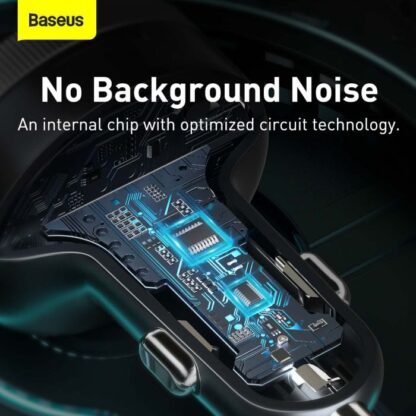 Baseus Kfz-Ladegerät Bluetooth FM Transmitter Car Enjoy mit LED-Anzeige Kabellos U+U+3,5mm Audio+TF MP3 Ladegerät BT 5.0, 3.4A Schwarz (CCLH-01). - Image 17