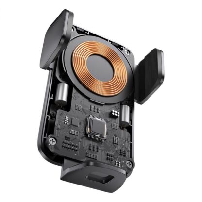 Baseus Auto-Halterung Wireless Charger Wisdom Auto-Ausrichtung Luftauslass Basis QI 15W Schwarz (CGZX000001) - Image 9