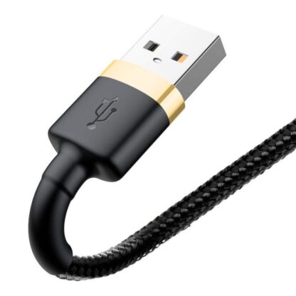 Baseus Lightning Cafule Kabel 2.4A 1m Gold + Schwarz (CALKLF-BV1) - Image 10