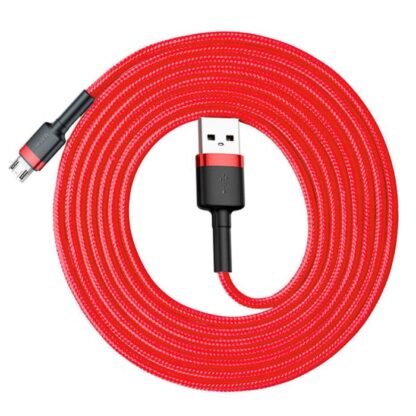 Baseus Micro-USB-Kabel Cafule 1,5A 2m Rot + Rot (CAMKLF-C09) - Image 7