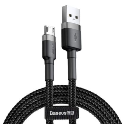 Baseus Micro USB Cafule Kabel 1,5A 2m Grau + Schwarz (CAMKLF-CG1) - Image 2