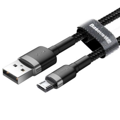Baseus Micro USB Cafule Kabel 1,5A 2m Grau + Schwarz (CAMKLF-CG1) - Image 3
