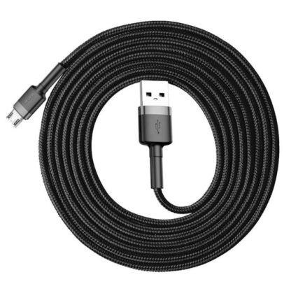 Baseus Micro USB Cafule Kabel 1,5A 2m Grau + Schwarz (CAMKLF-CG1) - Image 6