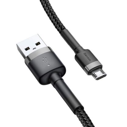Baseus Micro USB Cafule Kabel 1,5A 2m Grau + Schwarz (CAMKLF-CG1) - Image 7