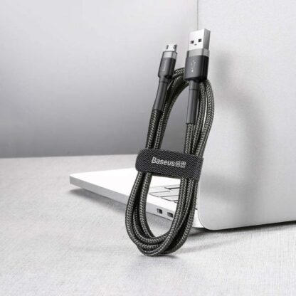 Baseus Micro USB Cafule Kabel 1,5A 2m Grau + Schwarz (CAMKLF-CG1) - Image 8
