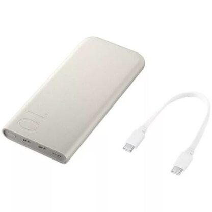 Samsung Powerbank Schnellladegerät C+C (mit Typ-C-zu-Typ-C-Kabel 0,2 m), 25W, 10000 mAh, Beige (EB-P3400XUEGEU) - Image 2