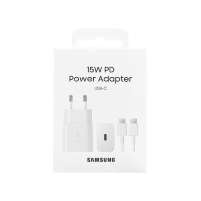 Samsung Reise-Ladegerät 15W EP-T1510X mit Typ-C auf Typ-C Kabel (1m) Weiß EU (EP-T1510XWEGEU) - Image 2