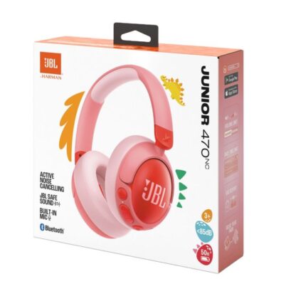 JBL JR470NC Bluetooth Kabellose On-Ear-Kopfhörer für Kinder Pink EU
