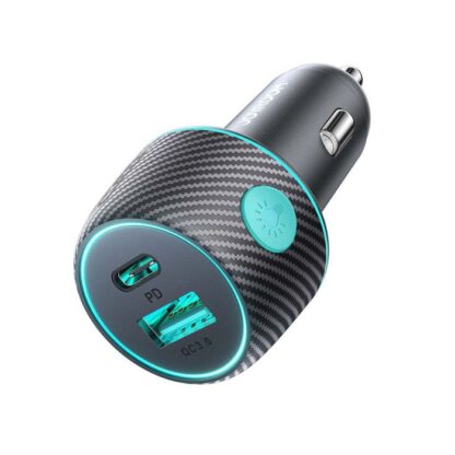 Joyroom Autoladegerät U+C, QC 3.0, PD, 60W, RGB, Schwarz (JR-CCN01) - Image 3