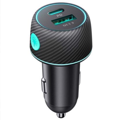 Joyroom Autoladegerät U+C, QC 3.0, PD, 60W, RGB, Schwarz (JR-CCN01) - Image 6