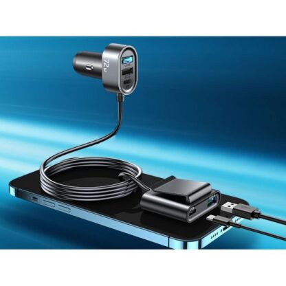 Joyroom Autoladegerät 5-in-1, C+C+U+U+U, QC 3.0, PD 3.0, FCP, AFC, 12V/24V, 72W, Schwarz (JR-CL05) - Image 10