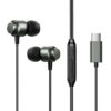 Joyroom Ohrhörer Kabelgebundene In-Ear-Kopfhörer mit Fernbedienung und Mikrofon, Typ-C USB, Grau EU (JR-EC06)