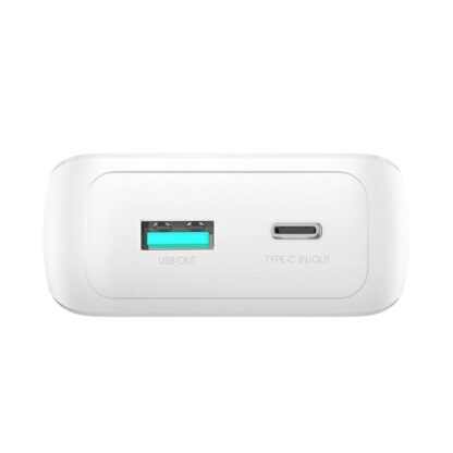 Joyroom Powerbank mit Digitalanzeige, C+U, PD 30W, 20000 mAh mit eingebautem Type-C- und Lightning-Kabel, Weiß (JR-PBC07) - Image 4
