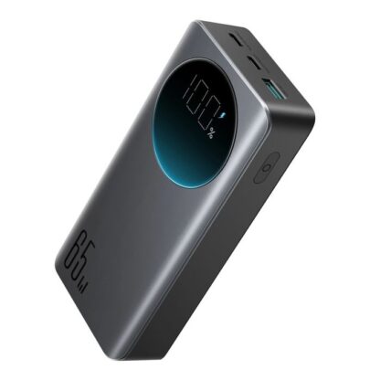 Joyroom Powerbank mit Digitalanzeige, C+C+U, PD 65W, 20000 mAh mit Typ-C zu Typ-C Kabel (1,20m) Schwarz (JR-PBF04). - Image 3