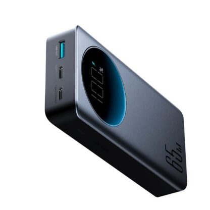 Joyroom Powerbank mit Digitalanzeige, C+C+U, PD 65W, 20000 mAh mit Typ-C zu Typ-C Kabel (1,20m) Schwarz (JR-PBF04). - Image 4