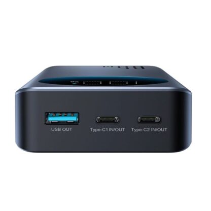 Joyroom Powerbank mit Digitalanzeige, C+C+U, PD 65W, 20000 mAh mit Typ-C zu Typ-C Kabel (1,20m) Schwarz (JR-PBF04). - Image 5